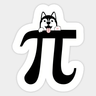 Pi and dog Sticker